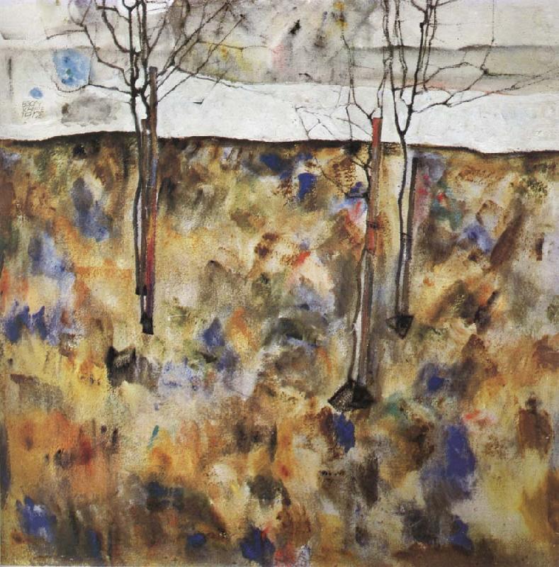 Egon Schiele Winter Trees china oil painting image
